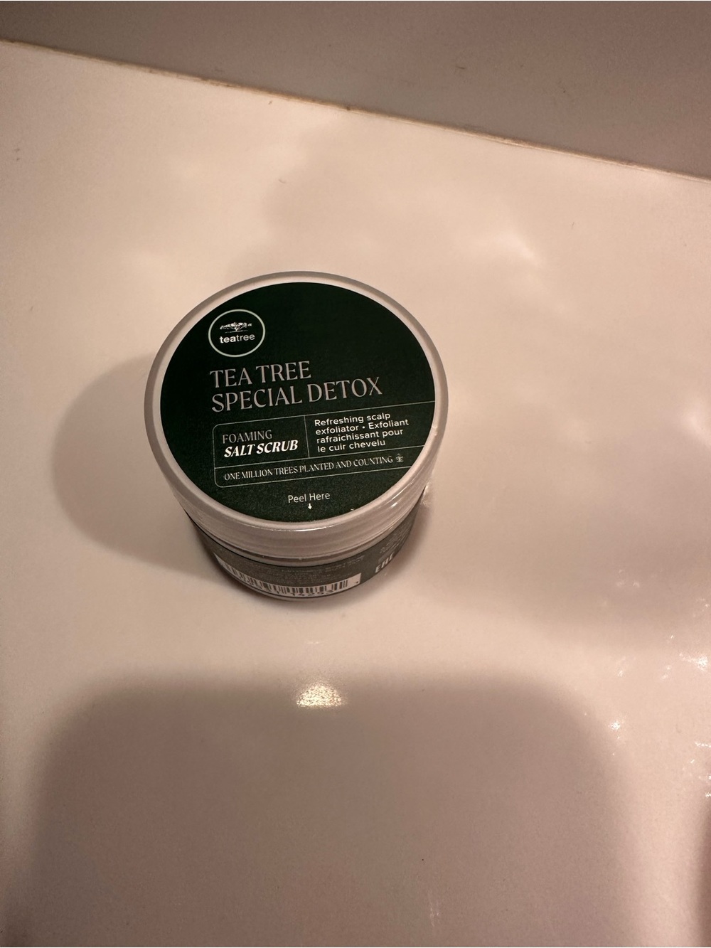 Paul Mitchell Tea Tree Special Detox Foaming Salt Scrub - Dark Green and White